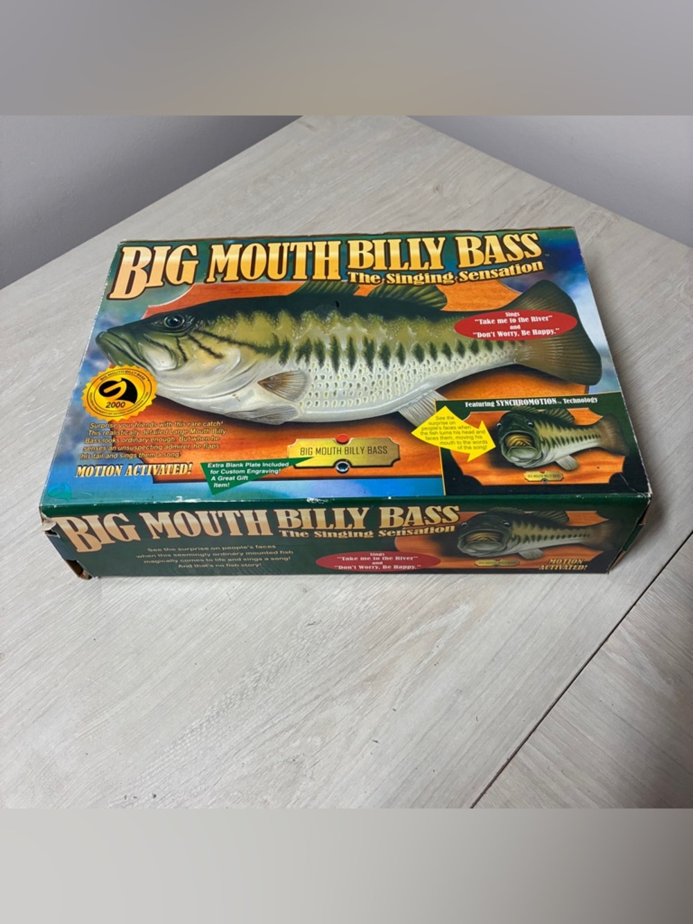 Vintage 1999 Gemmy Big Mouth Billy Bass Singing Fish Wall Mount Novelty Open Box
